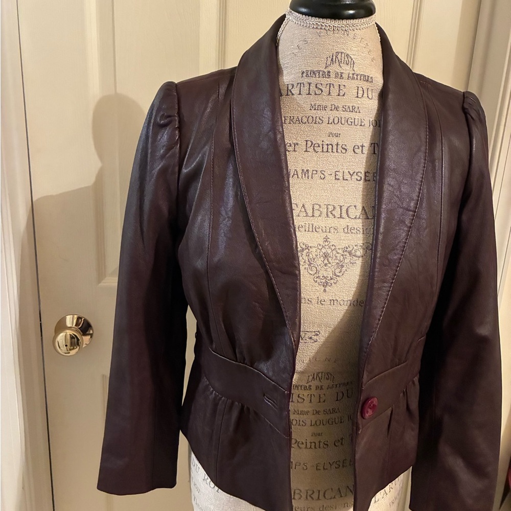 Classiques Entier Dark Purple Leather Jacket